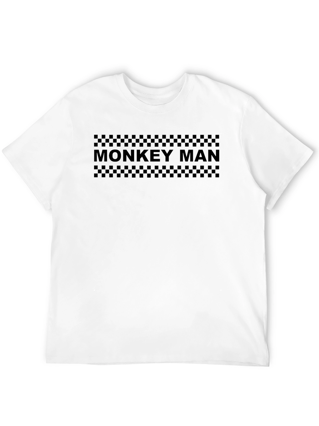 Monkey Man Graphic Print Black T-Shirt