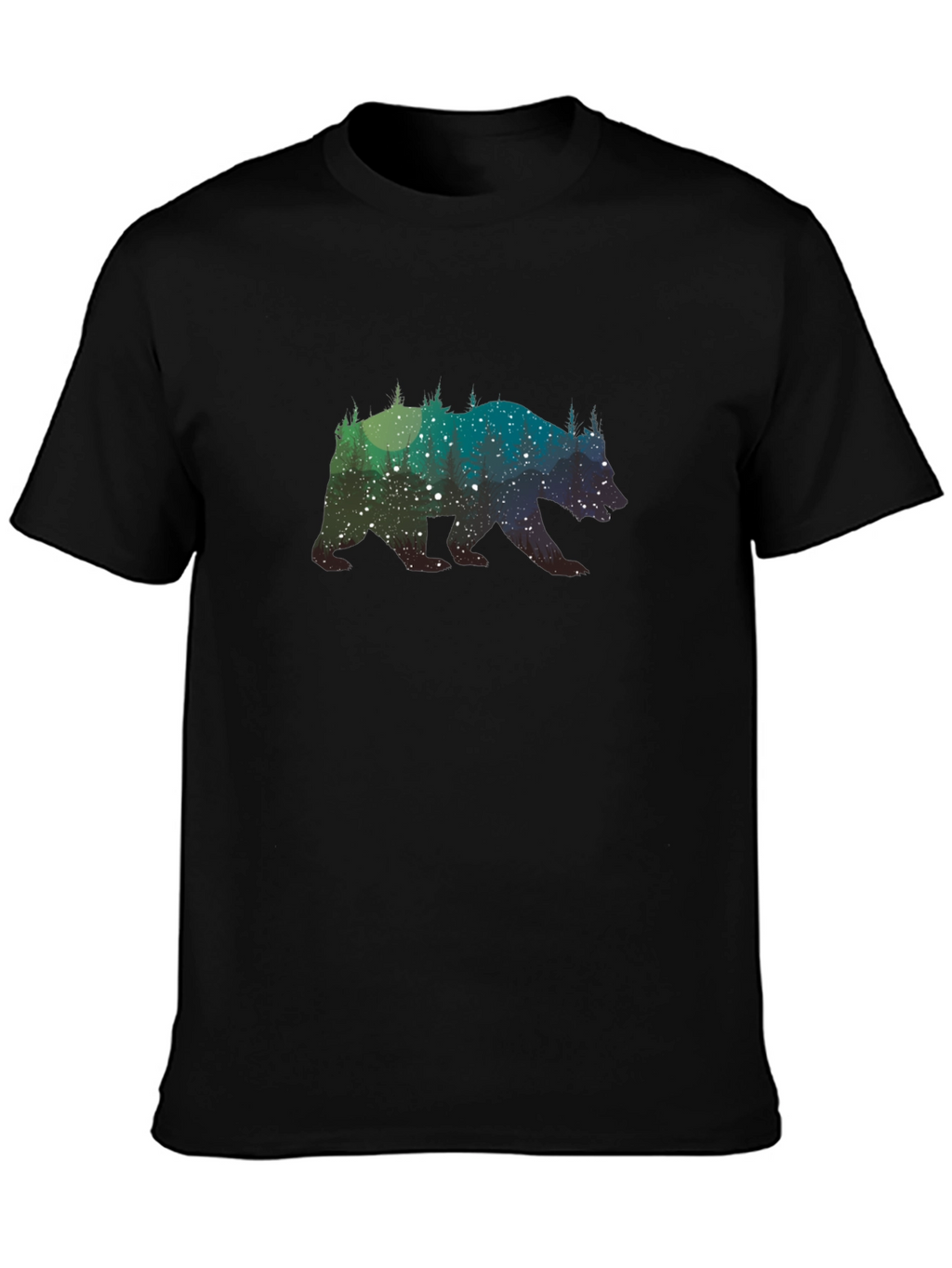 Bear Silhouette Graphic Tee - Mens Black T-Shirt