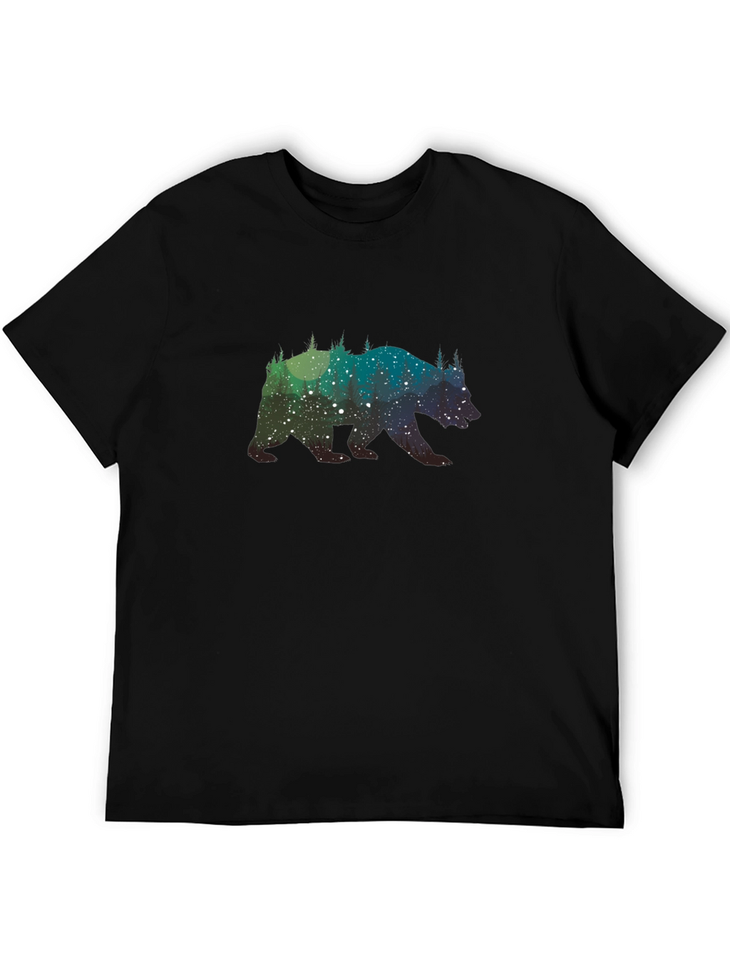 Bear Silhouette Graphic Tee - Mens Black T-Shirt