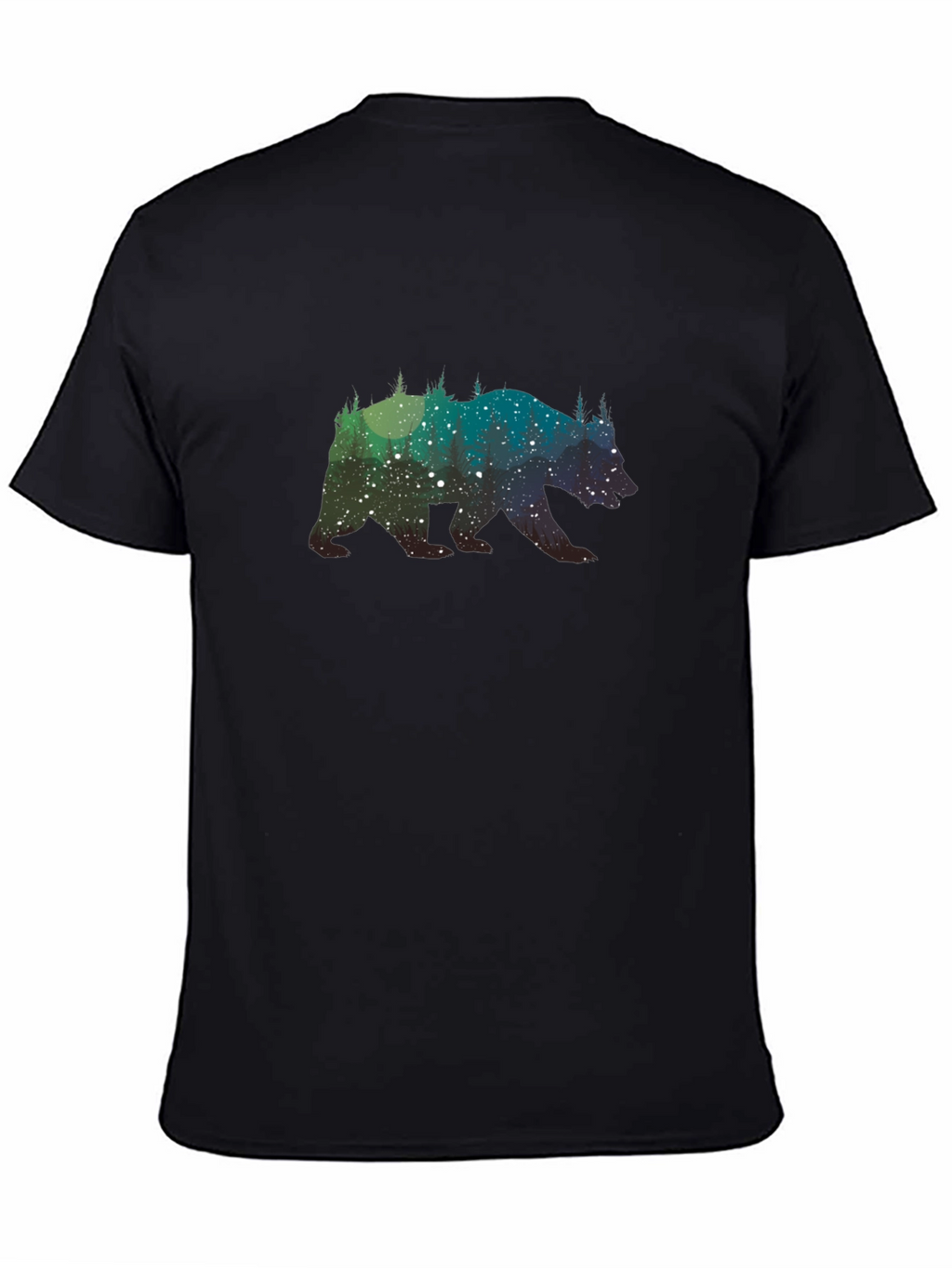 Bear Silhouette Graphic Tee - Mens Black T-Shirt