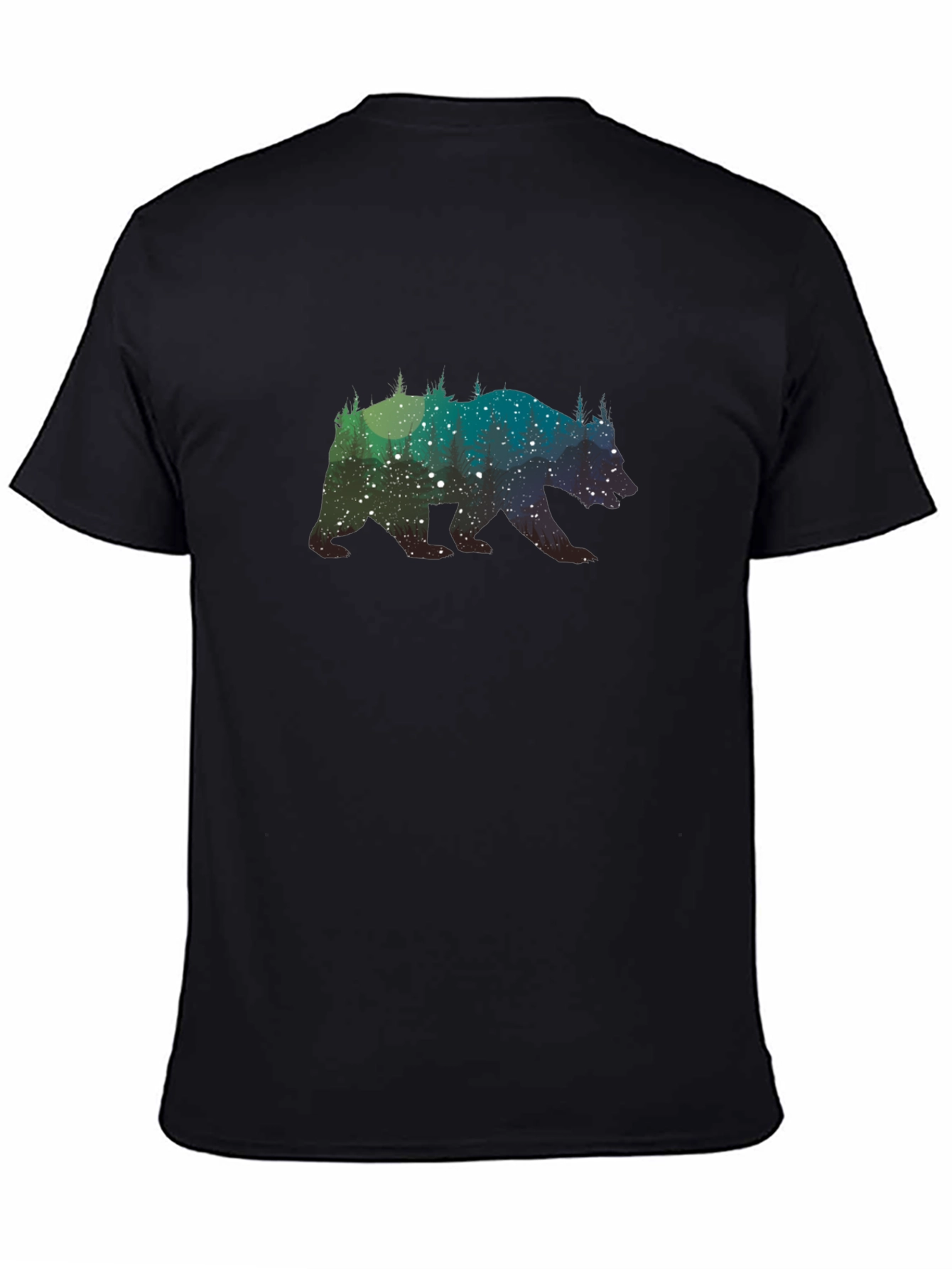 Bear Silhouette Graphic Tee - Mens Black T-Shirt