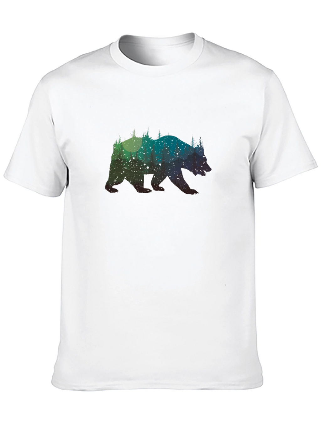 Bear Silhouette Graphic Tee - Mens Black T-Shirt