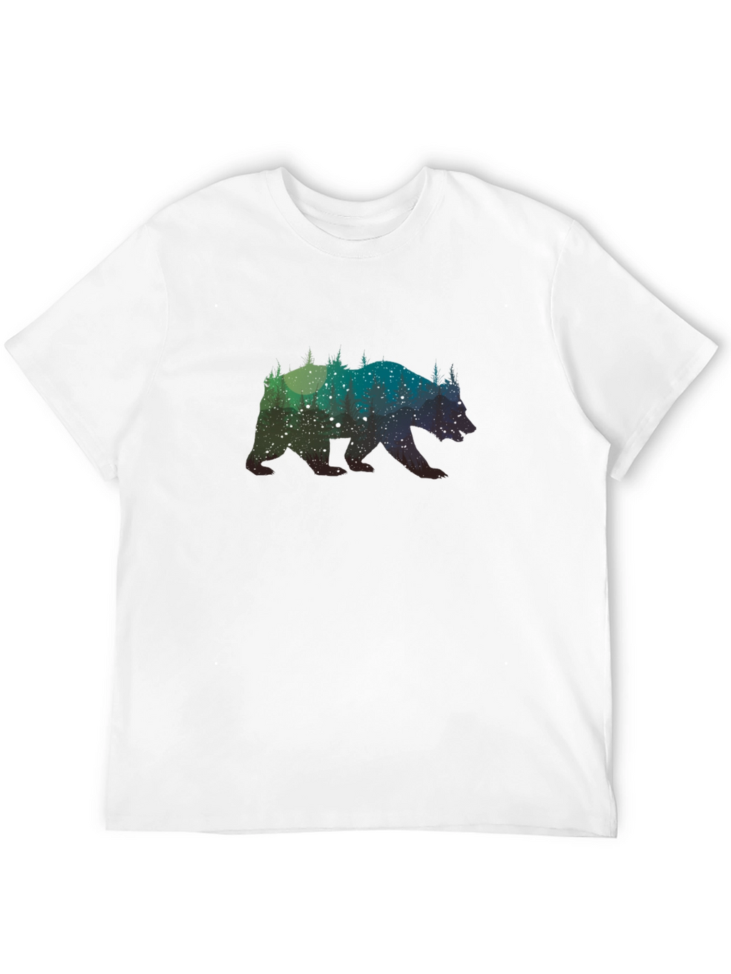 Bear Silhouette Graphic Tee - Mens Black T-Shirt