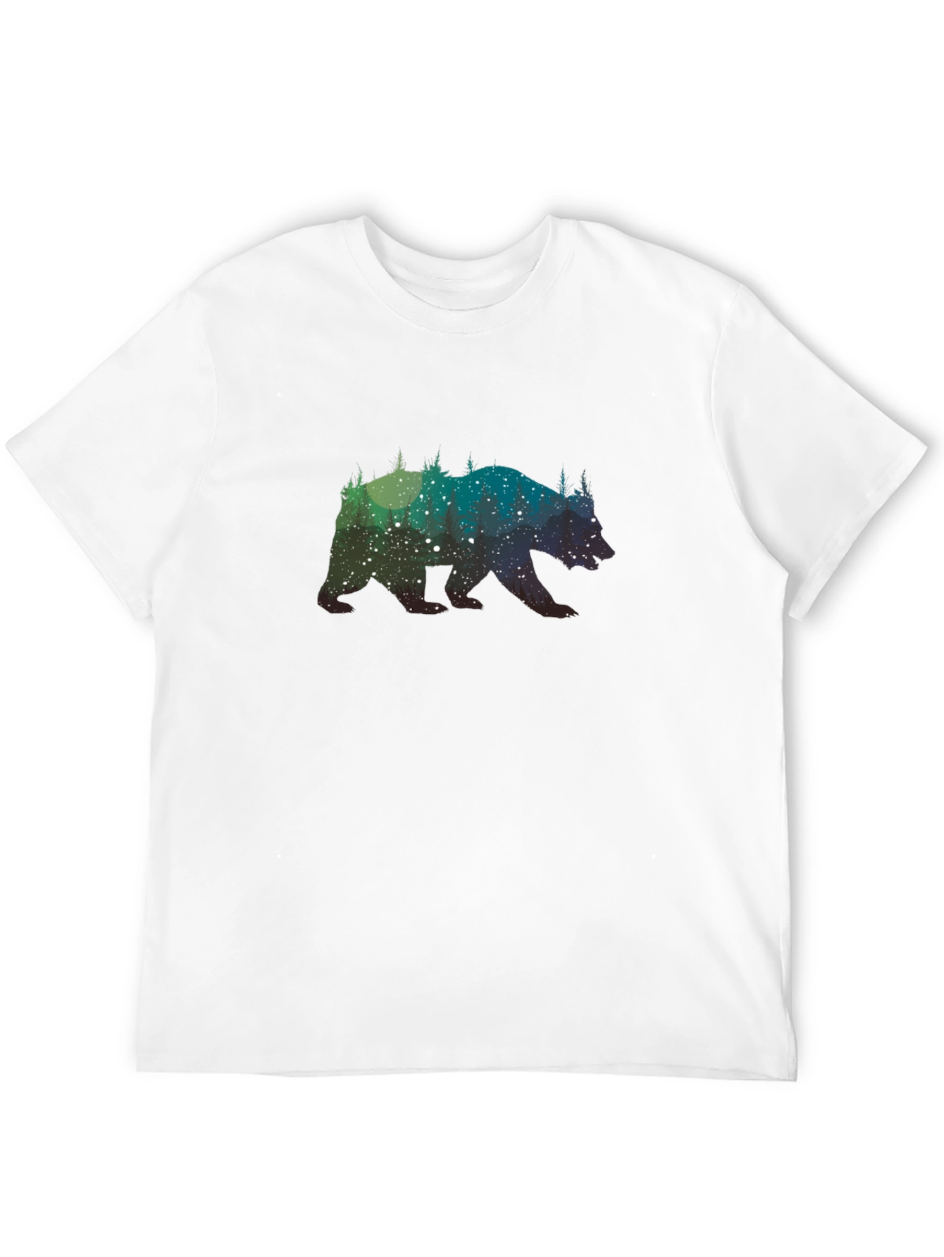 Bear Silhouette Graphic Tee - Mens Black T-Shirt