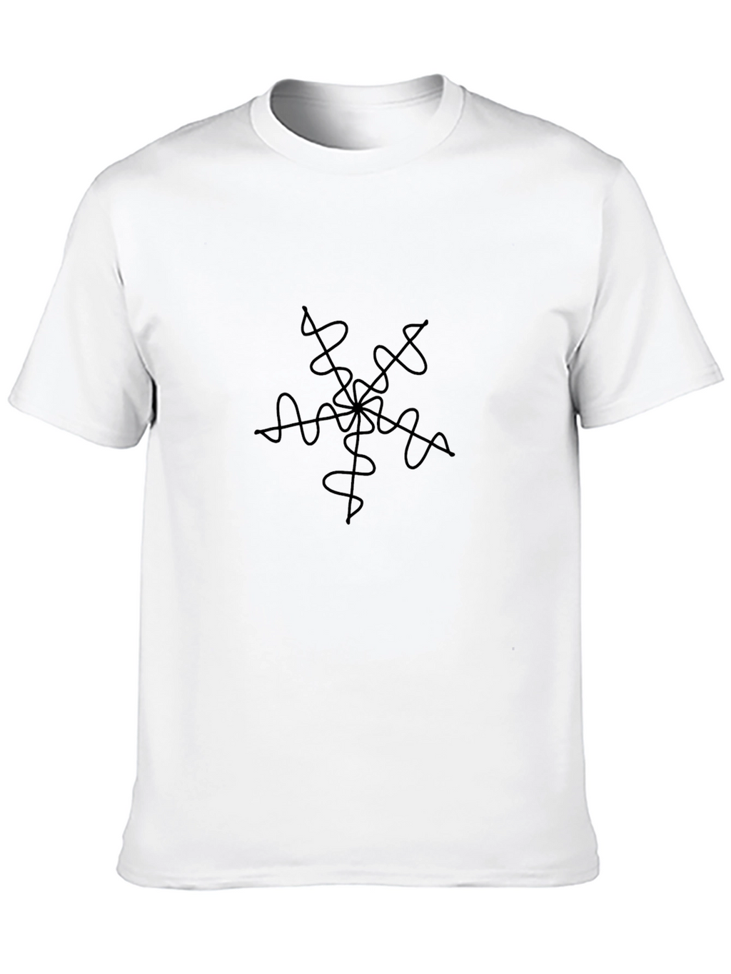 Abstract Swirl Black T-Shirt