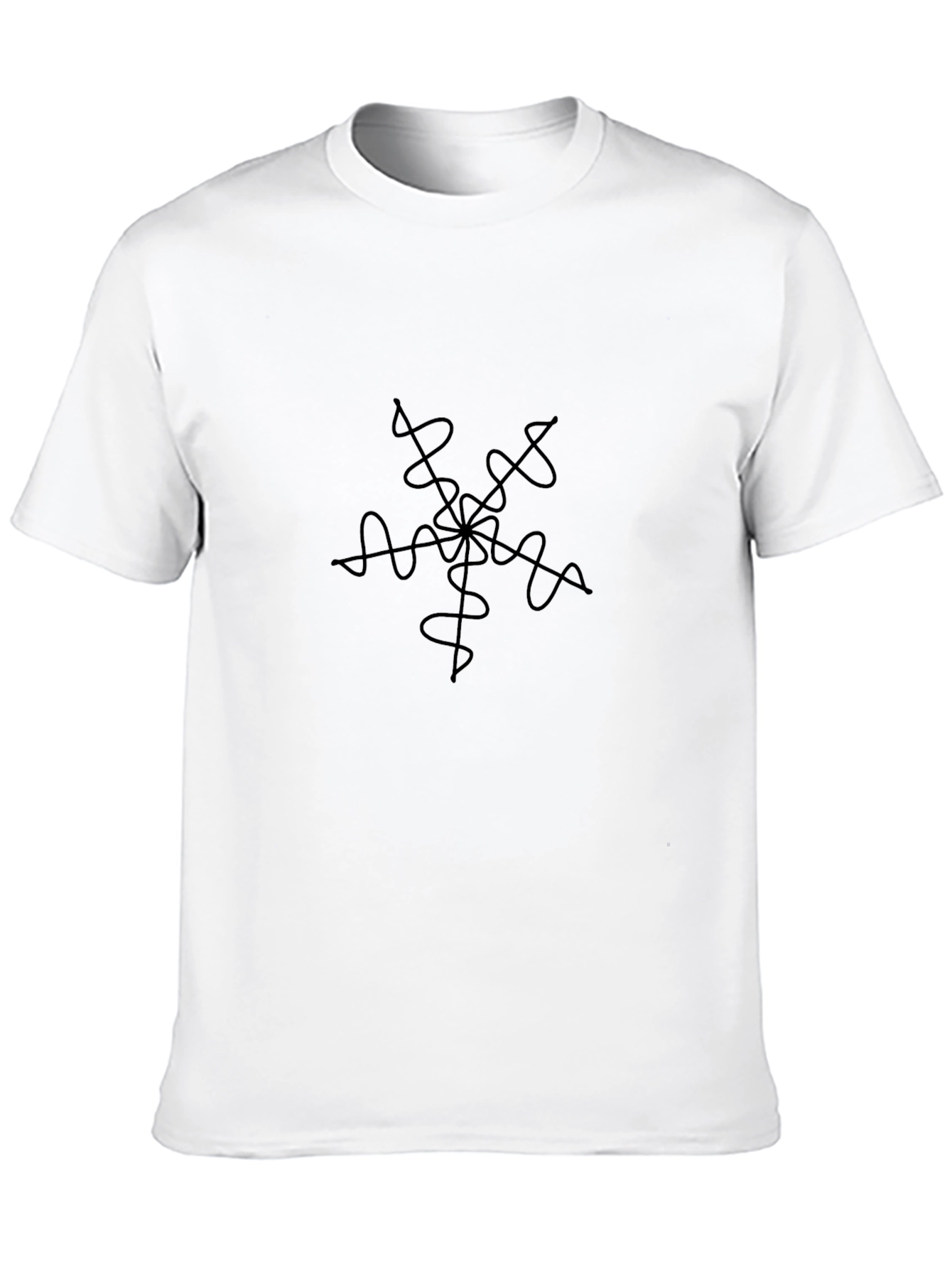 Abstract Swirl Black T-Shirt