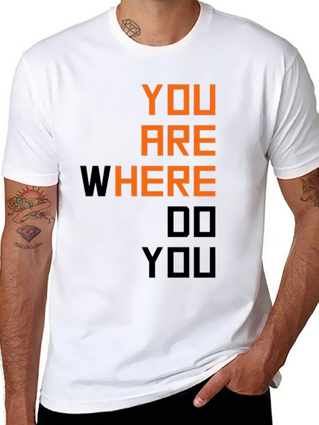 Motivational You Are Where Do You Black T-Shirt