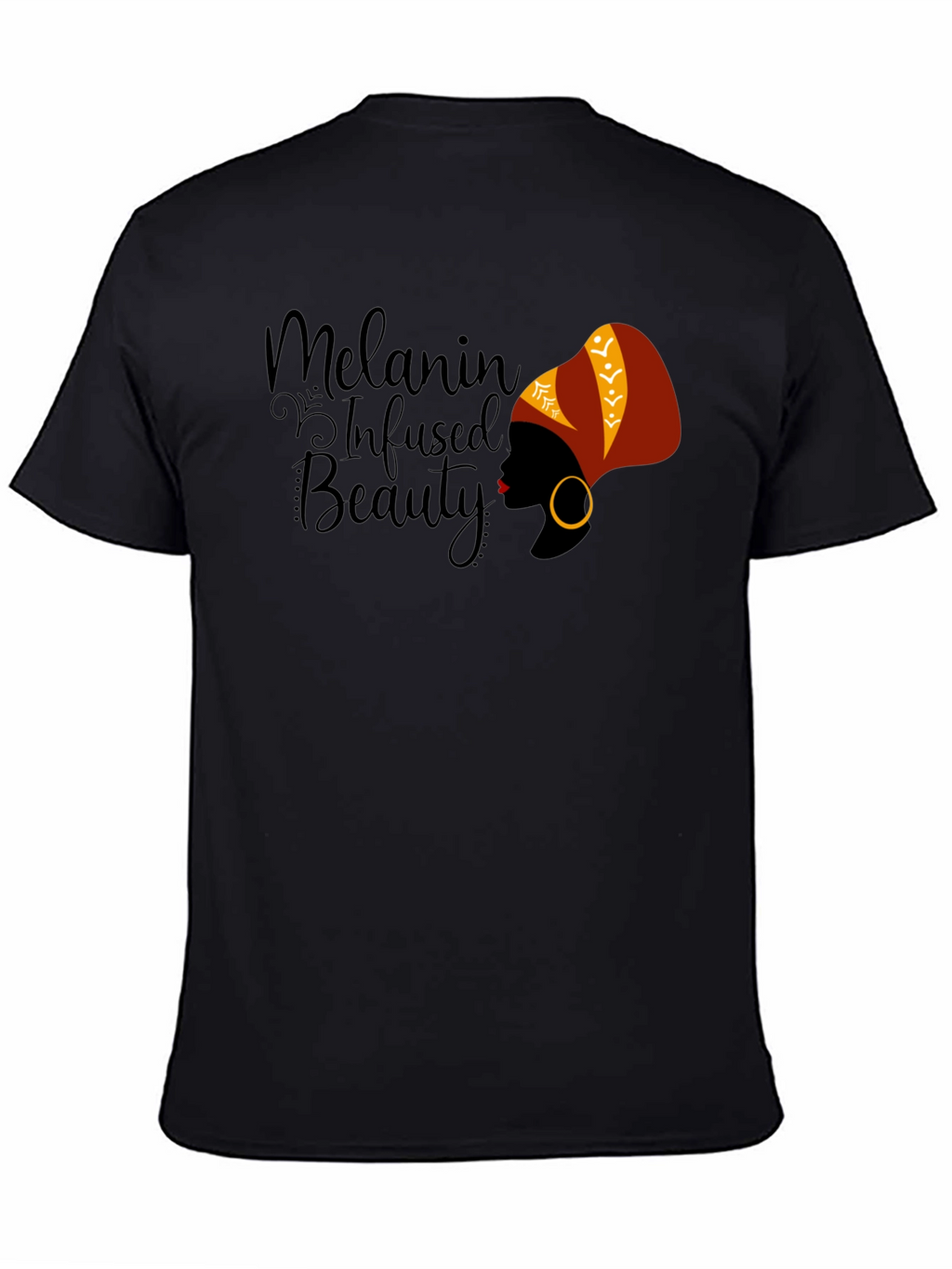 Melanin Infused Beauty Graphic T-Shirt - Black