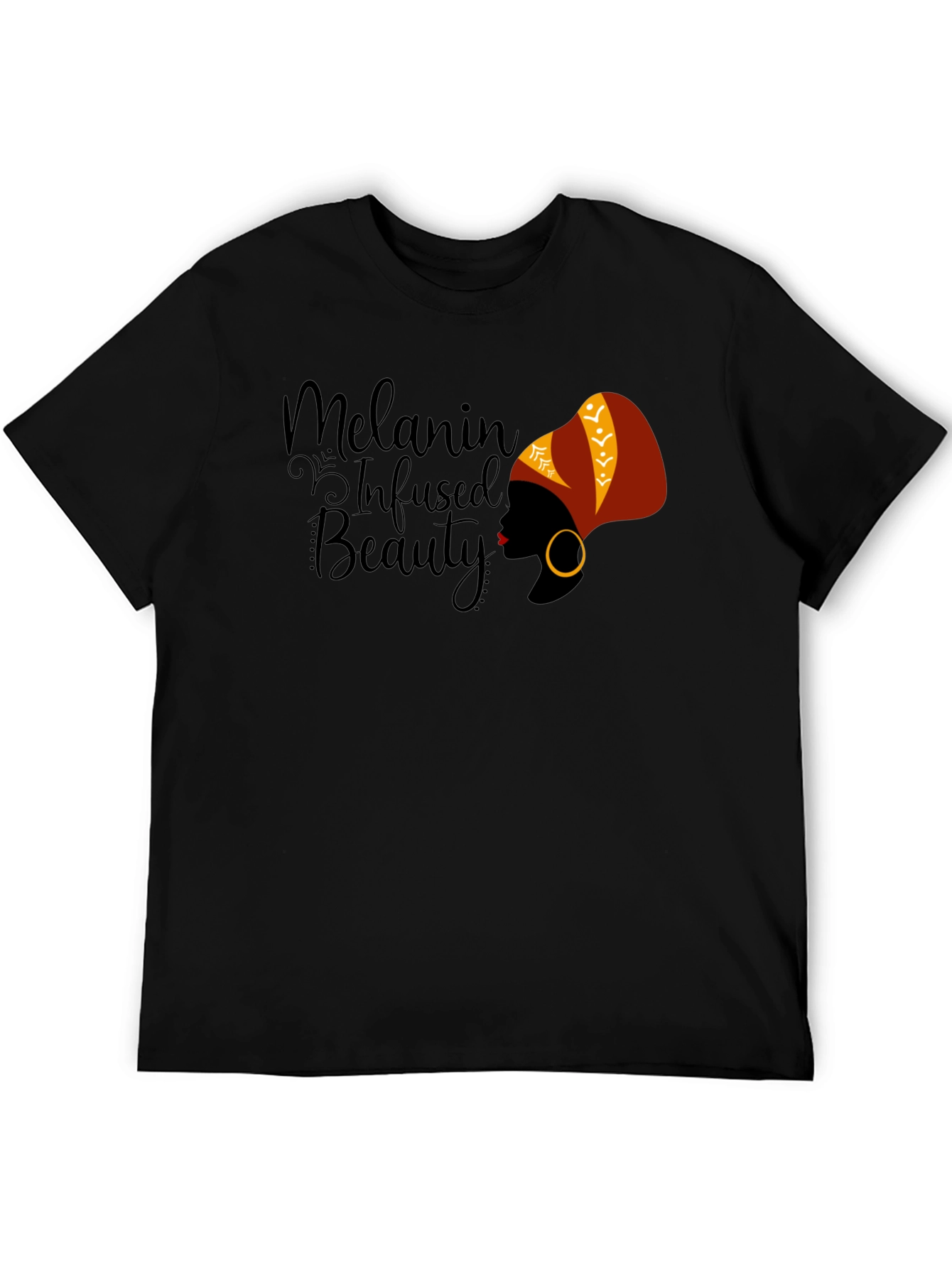 Melanin Infused Beauty Graphic T-Shirt - Black