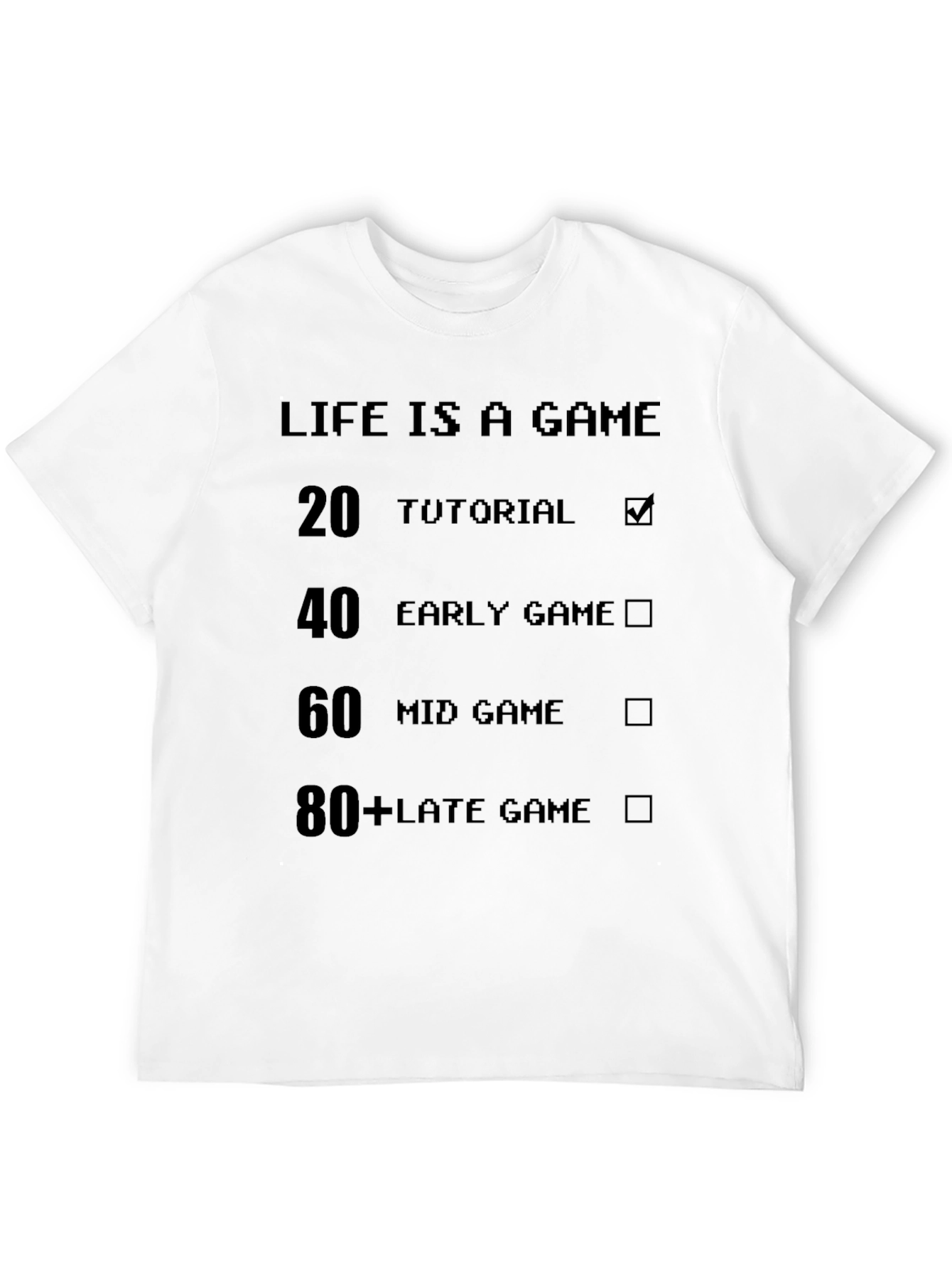 Life is a Game Black T-Shirt