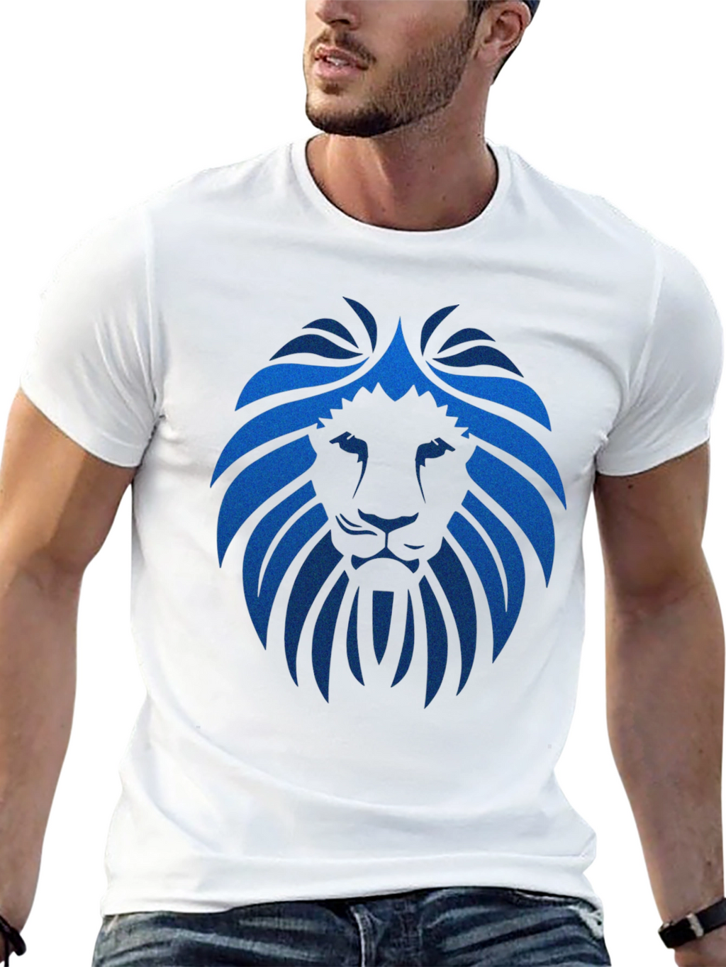 Lion Crest Graphic T-Shirt - Bold & Stylish
