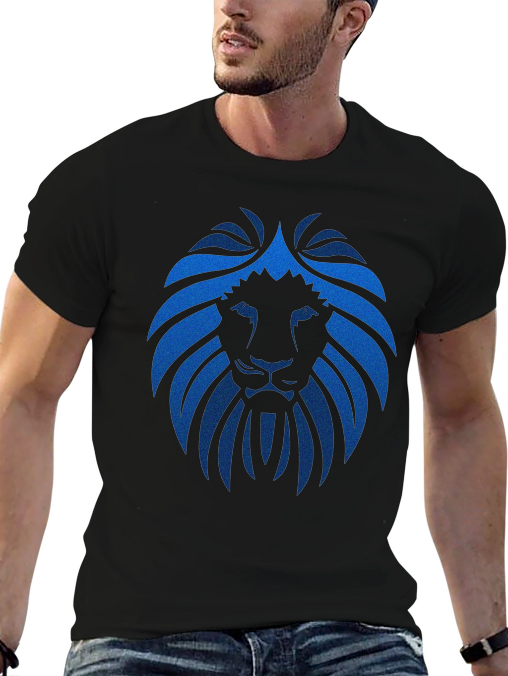 Lion Crest Graphic T-Shirt - Bold & Stylish