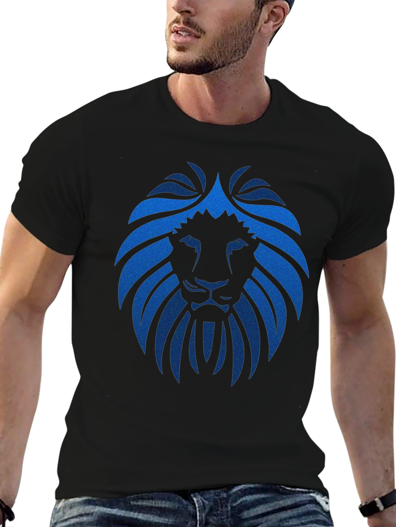 Lion Crest Graphic T-Shirt - Bold & Stylish