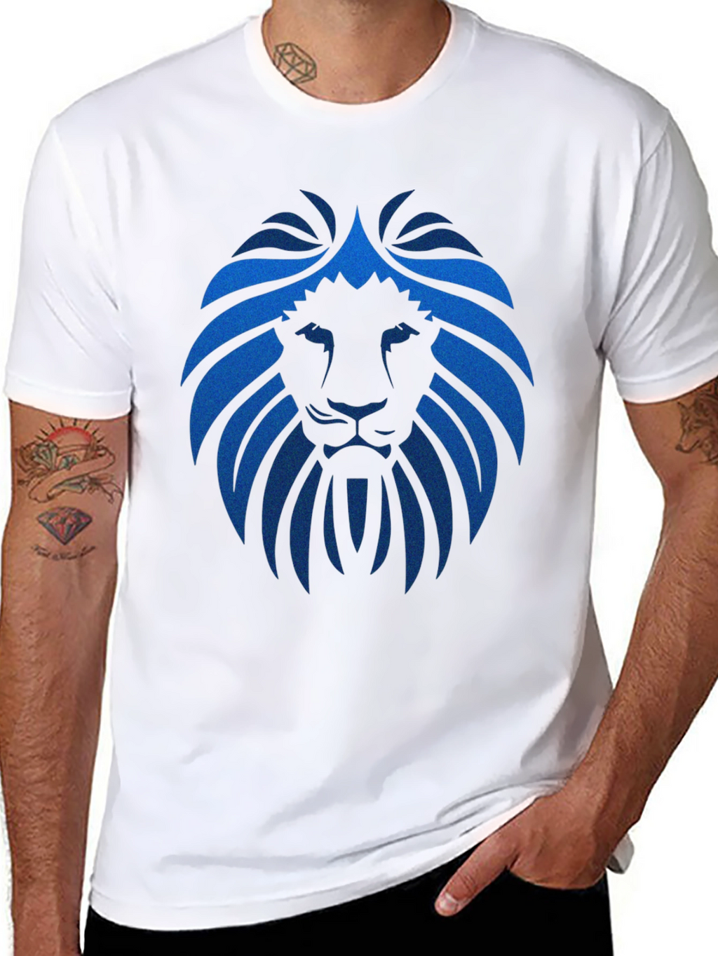 Lion Crest Graphic T-Shirt - Bold & Stylish
