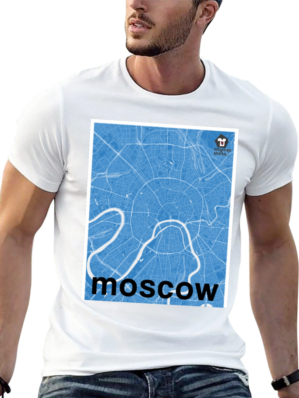 Moscow City Map T-Shirt - Cool Urban Graphic Tee
