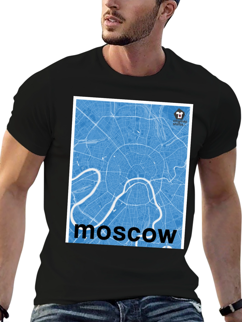 Moscow City Map T-Shirt - Cool Urban Graphic Tee