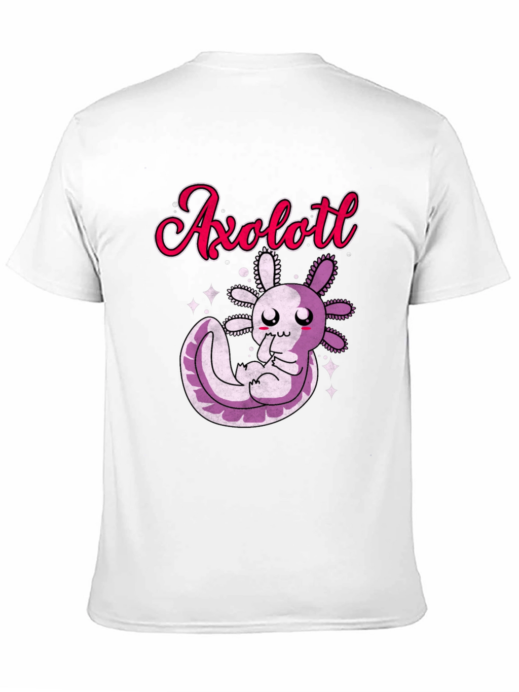 Cute Axolotl Graphic T-Shirt - Black