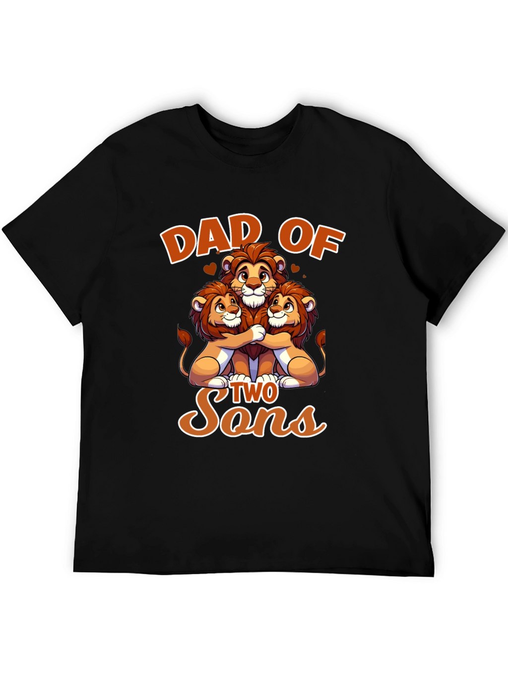 Dad of Two Sons - Lion Family T-Shirt