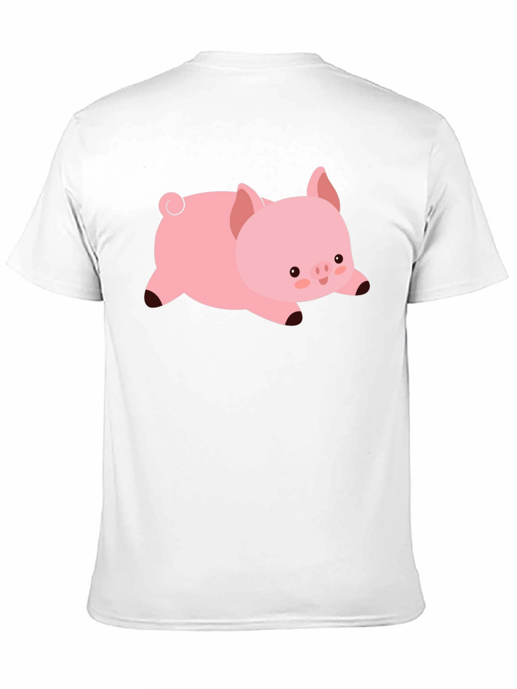 Cute Pig T-Shirt - Black Cotton Tee