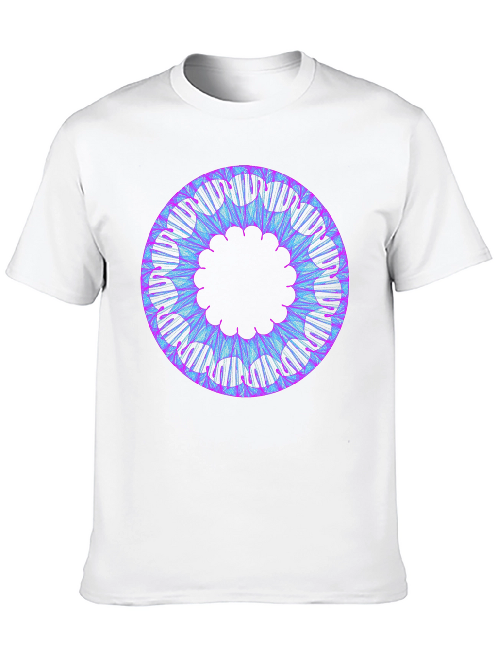 Abstract Circular Graphic Tee - Black Cotton Blend