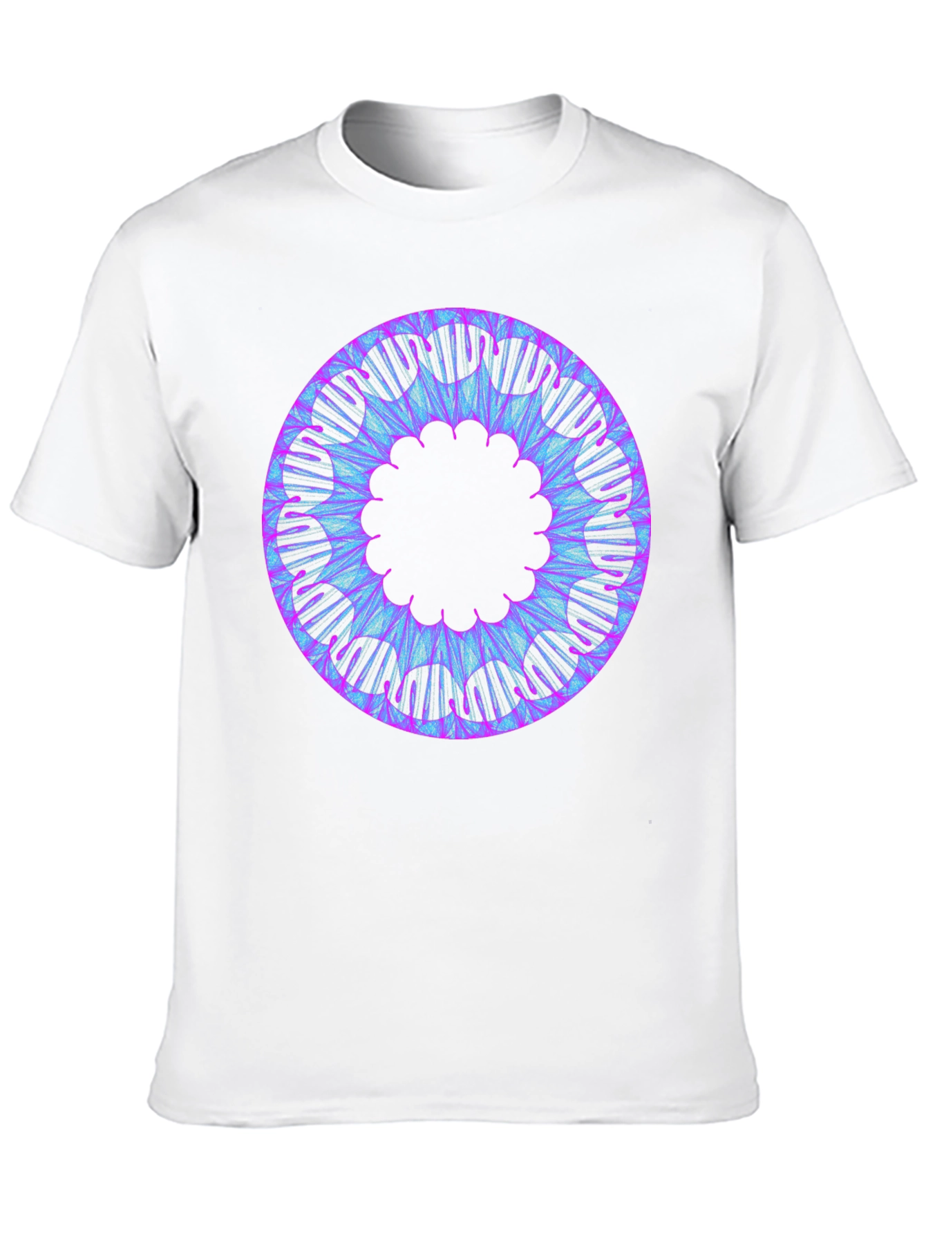 Abstract Circular Graphic Tee - Black Cotton Blend
