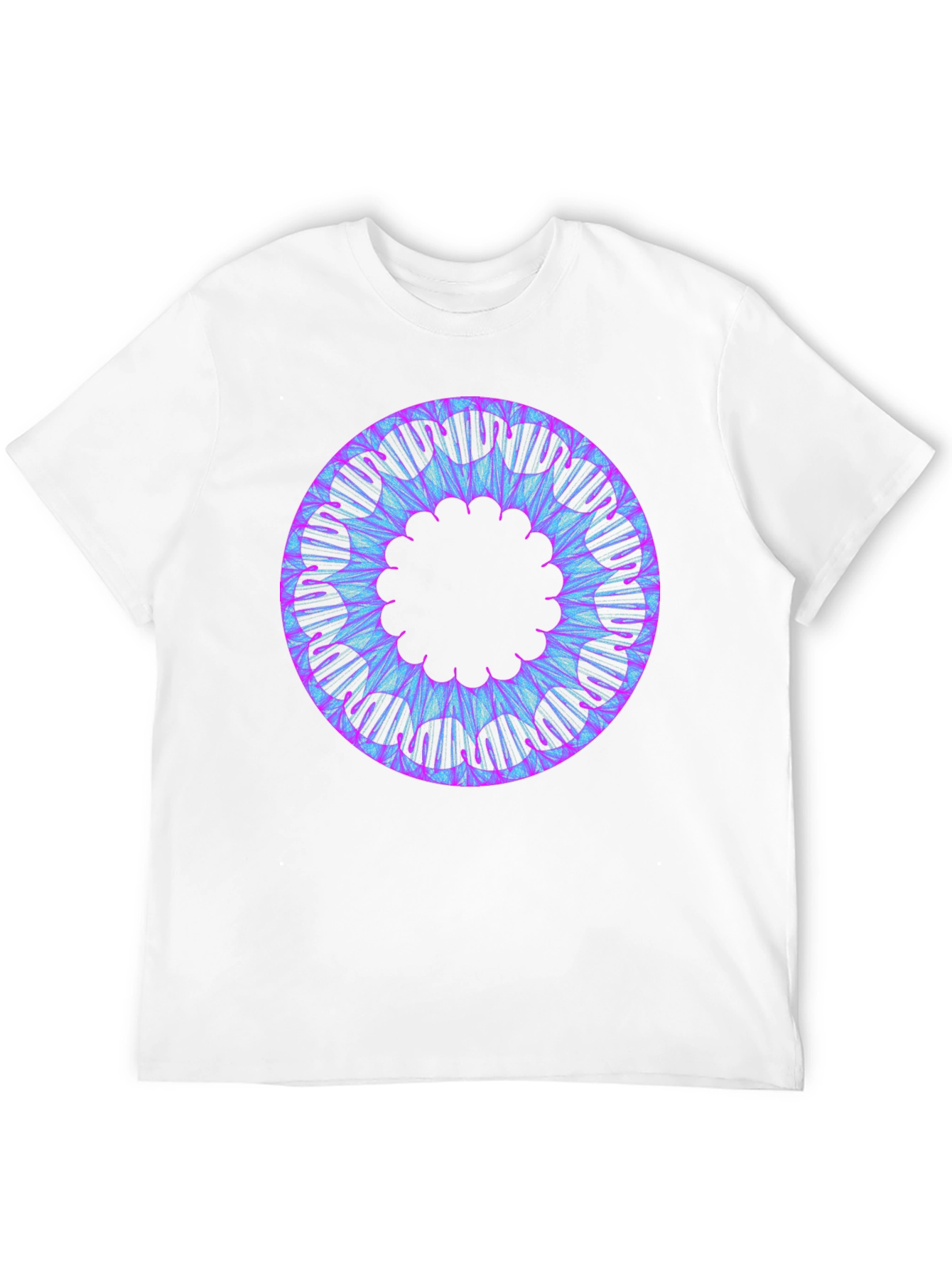 Abstract Circular Graphic Tee - Black Cotton Blend