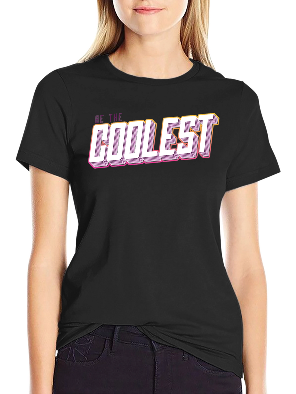 Be The Coolest Graphic Tee - Stylish Black T-Shirt
