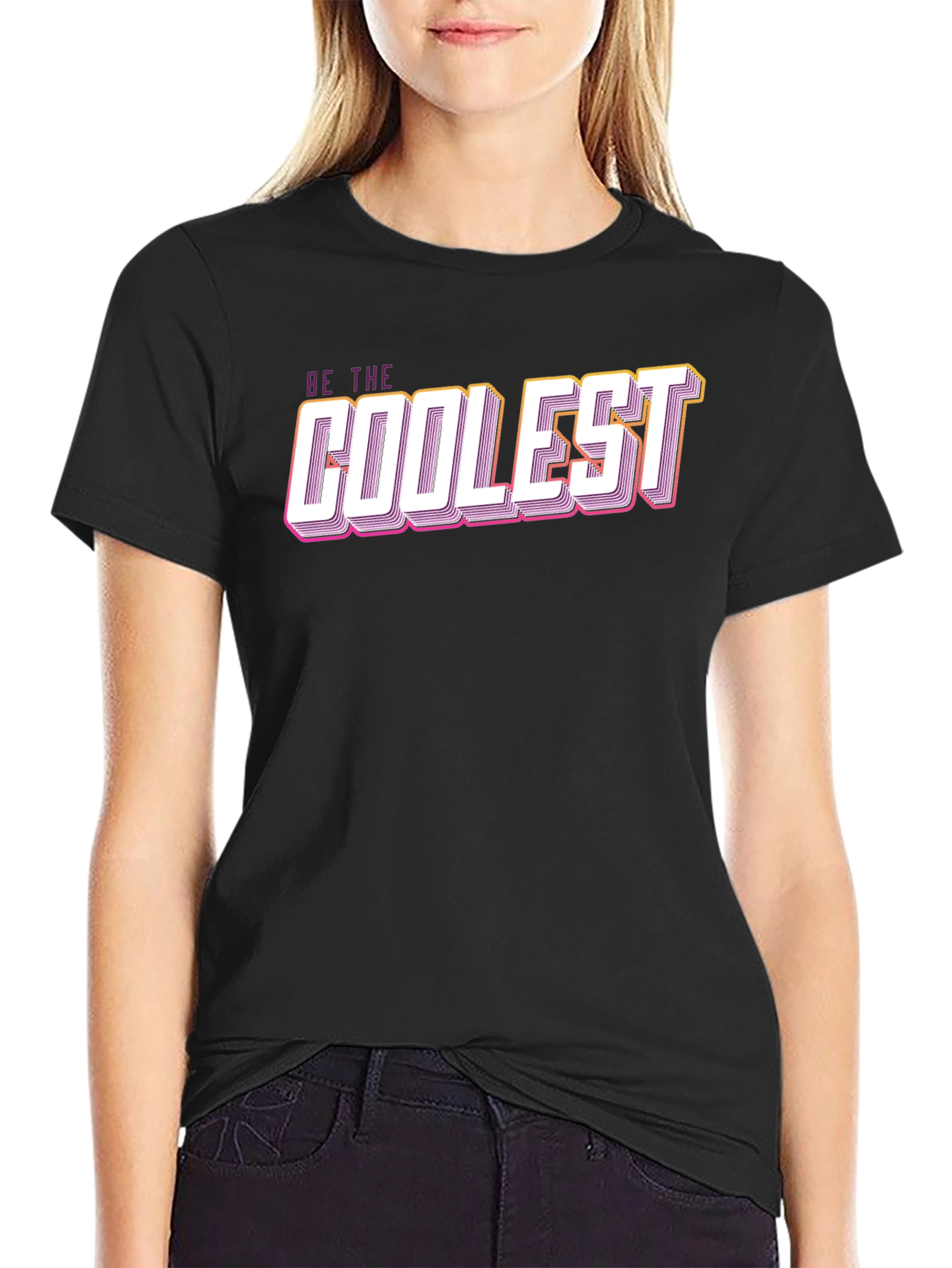 Be The Coolest Graphic Tee - Stylish Black T-Shirt