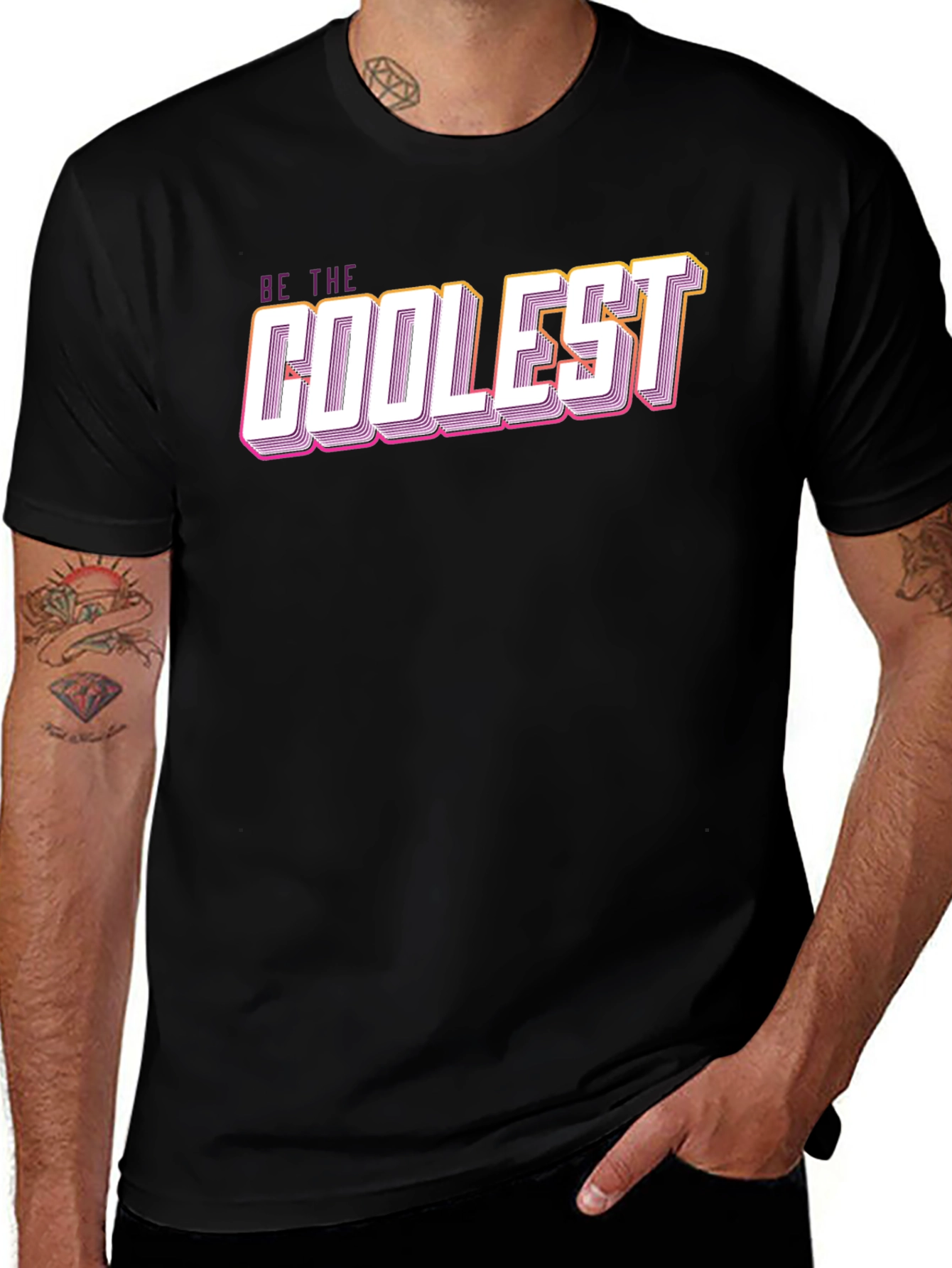 Be The Coolest Graphic Tee - Stylish Black T-Shirt
