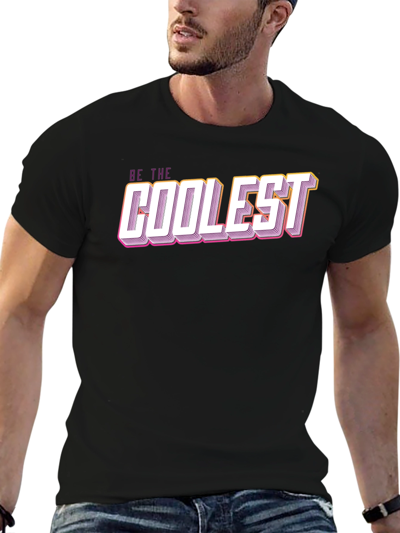 Be The Coolest Graphic Tee - Stylish Black T-Shirt