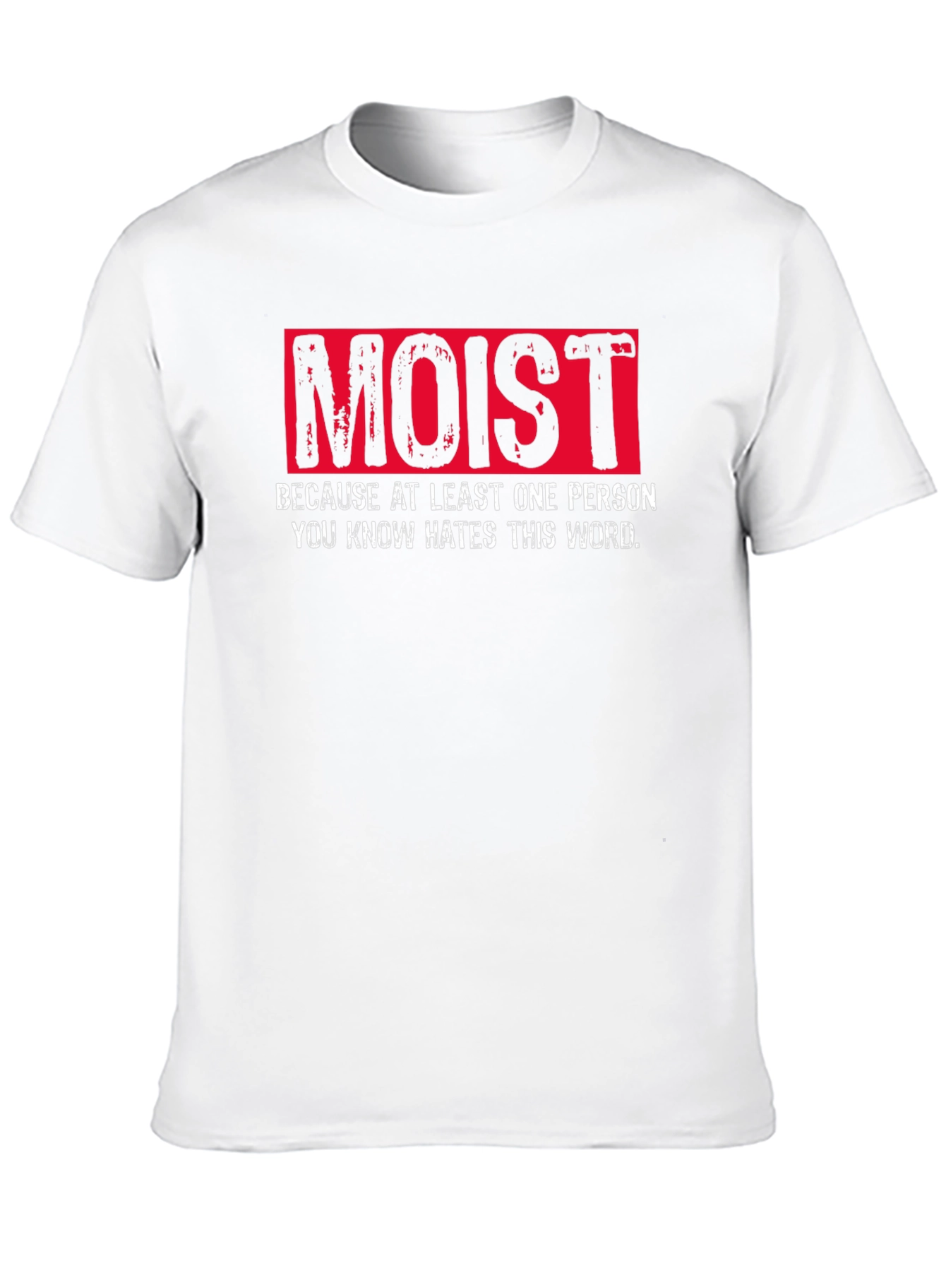 Moist Word Haters Black Cotton T-Shirt
