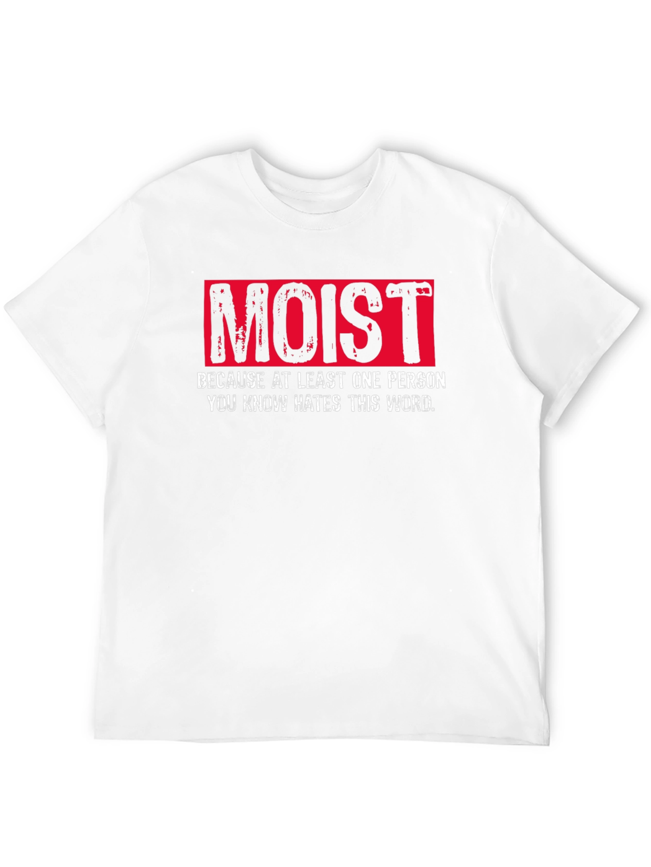 Moist Word Haters Black Cotton T-Shirt