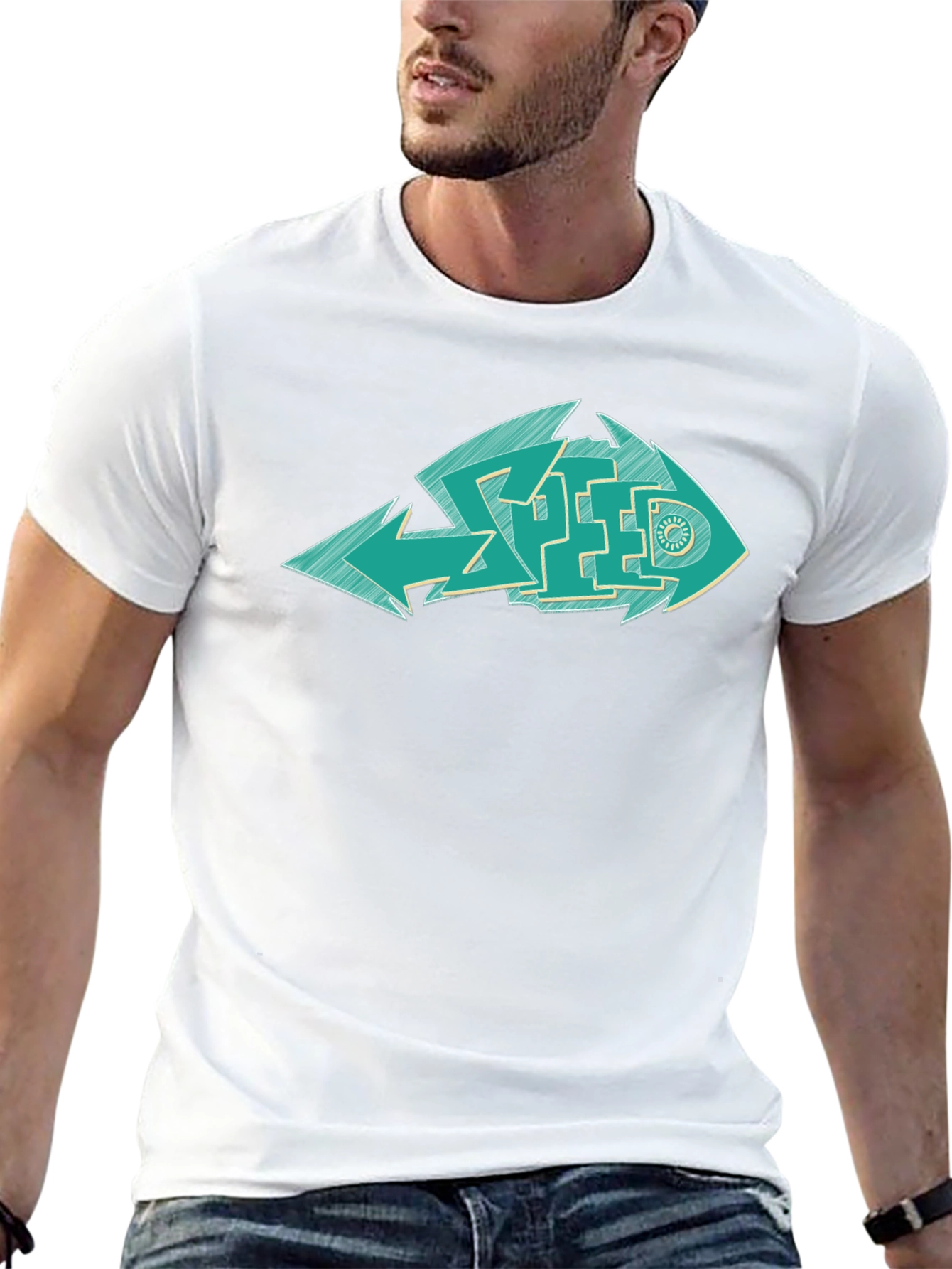 Cool Graphic Fish Speed T-Shirt