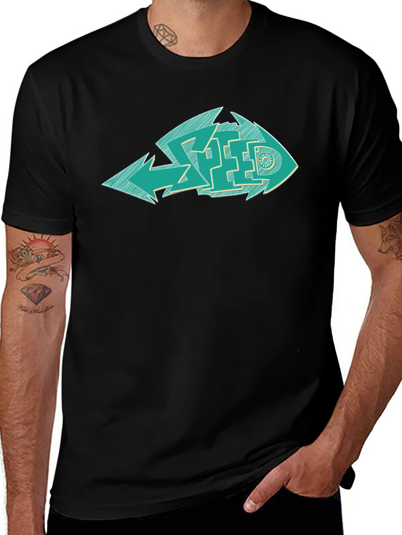 Cool Graphic Fish Speed T-Shirt