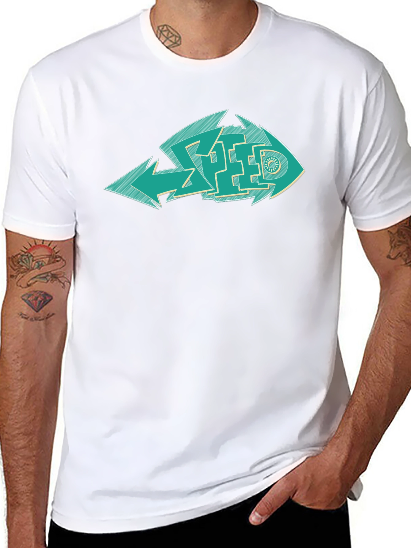 Cool Graphic Fish Speed T-Shirt