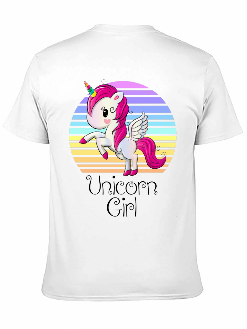 Unicorn Girl Black T-Shirt