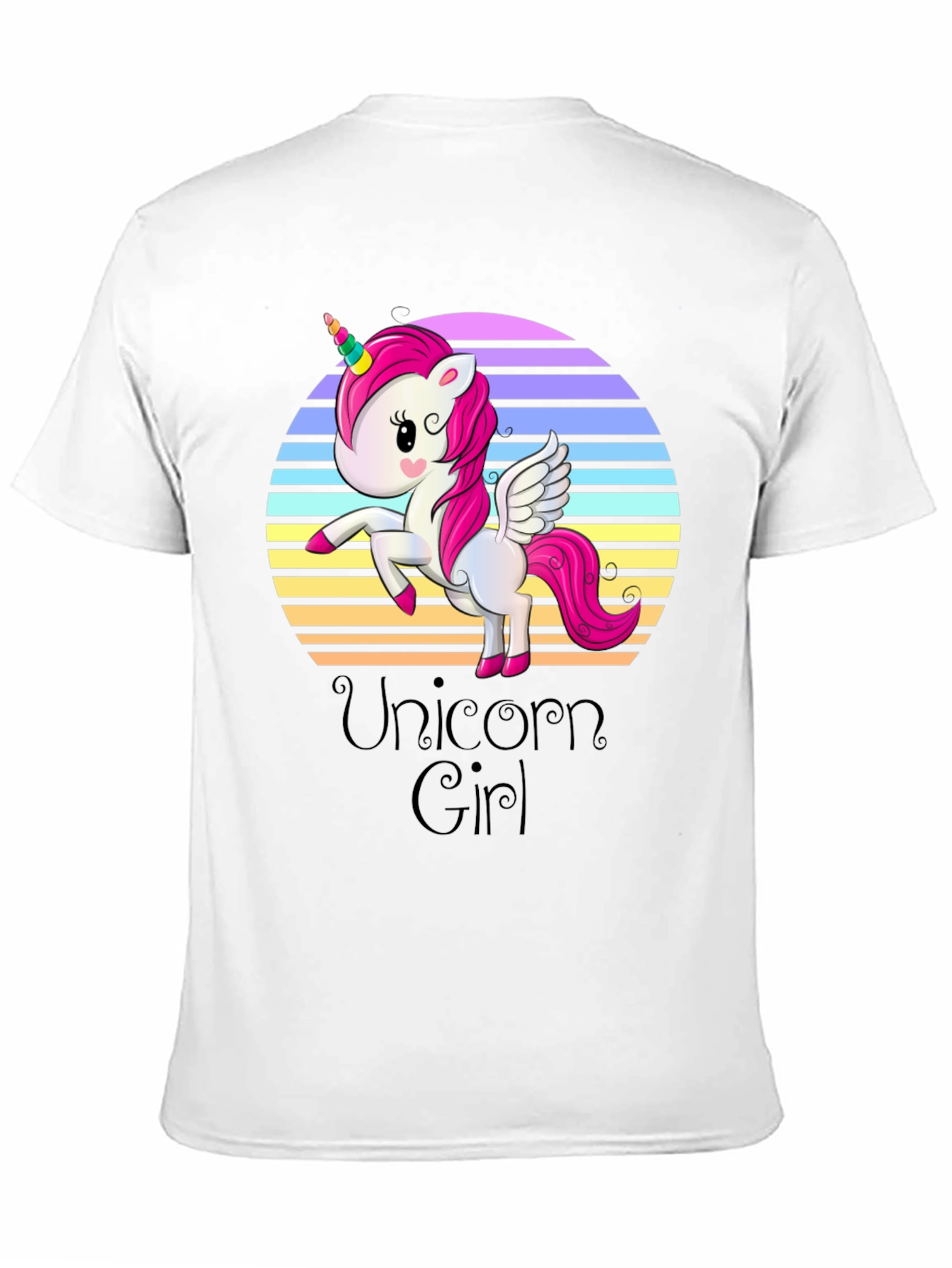 Unicorn Girl Black T-Shirt