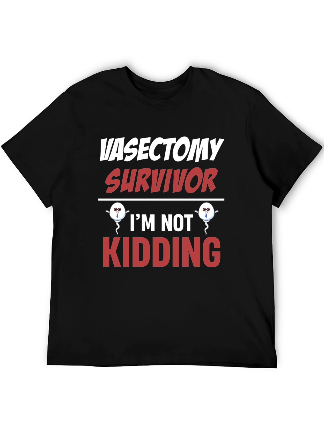 Vasectomy Survivor T-Shirt - Funny Graphic Tee for Men