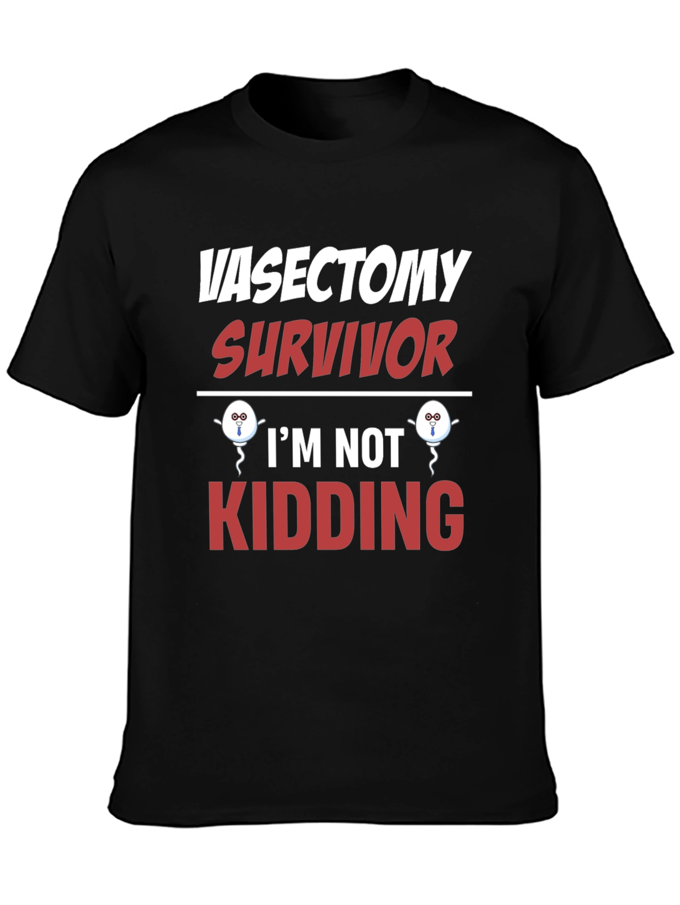 Vasectomy Survivor T-Shirt - Funny Graphic Tee for Men