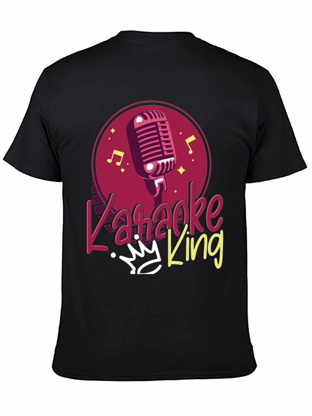 Karaoke King Black T-Shirt - Sing Your Heart Out!