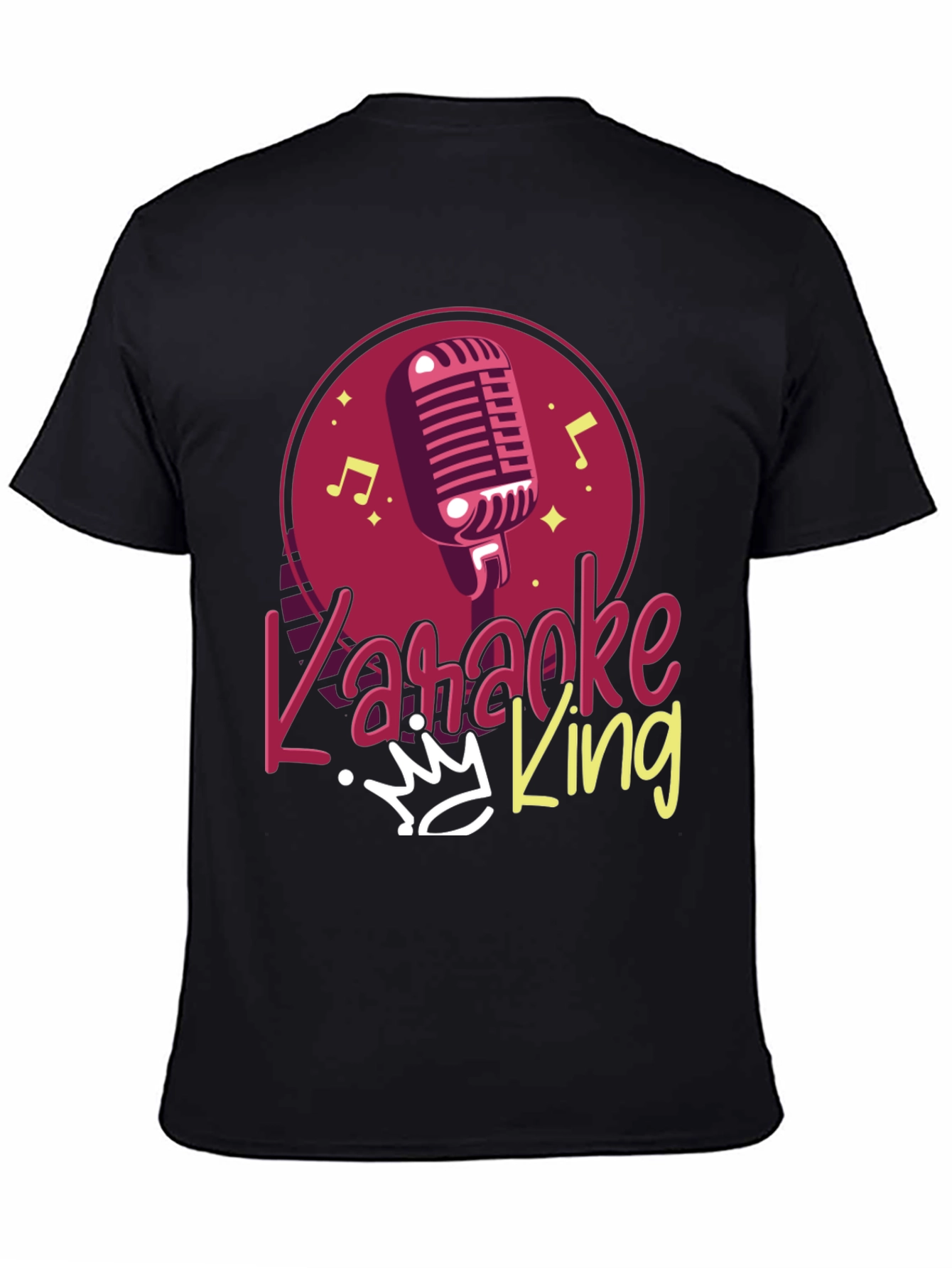 Karaoke King Black T-Shirt - Sing Your Heart Out!