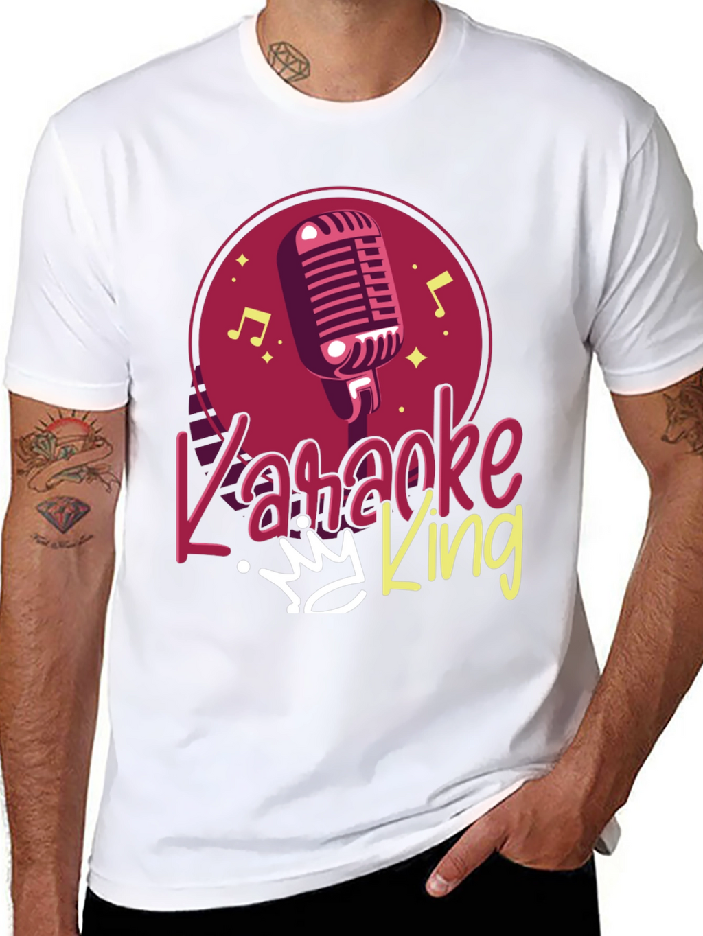 Karaoke King Black T-Shirt - Sing Your Heart Out!