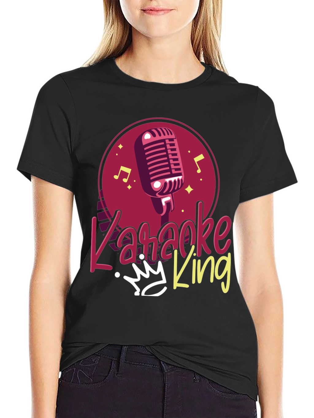 Karaoke King Black T-Shirt - Sing Your Heart Out!