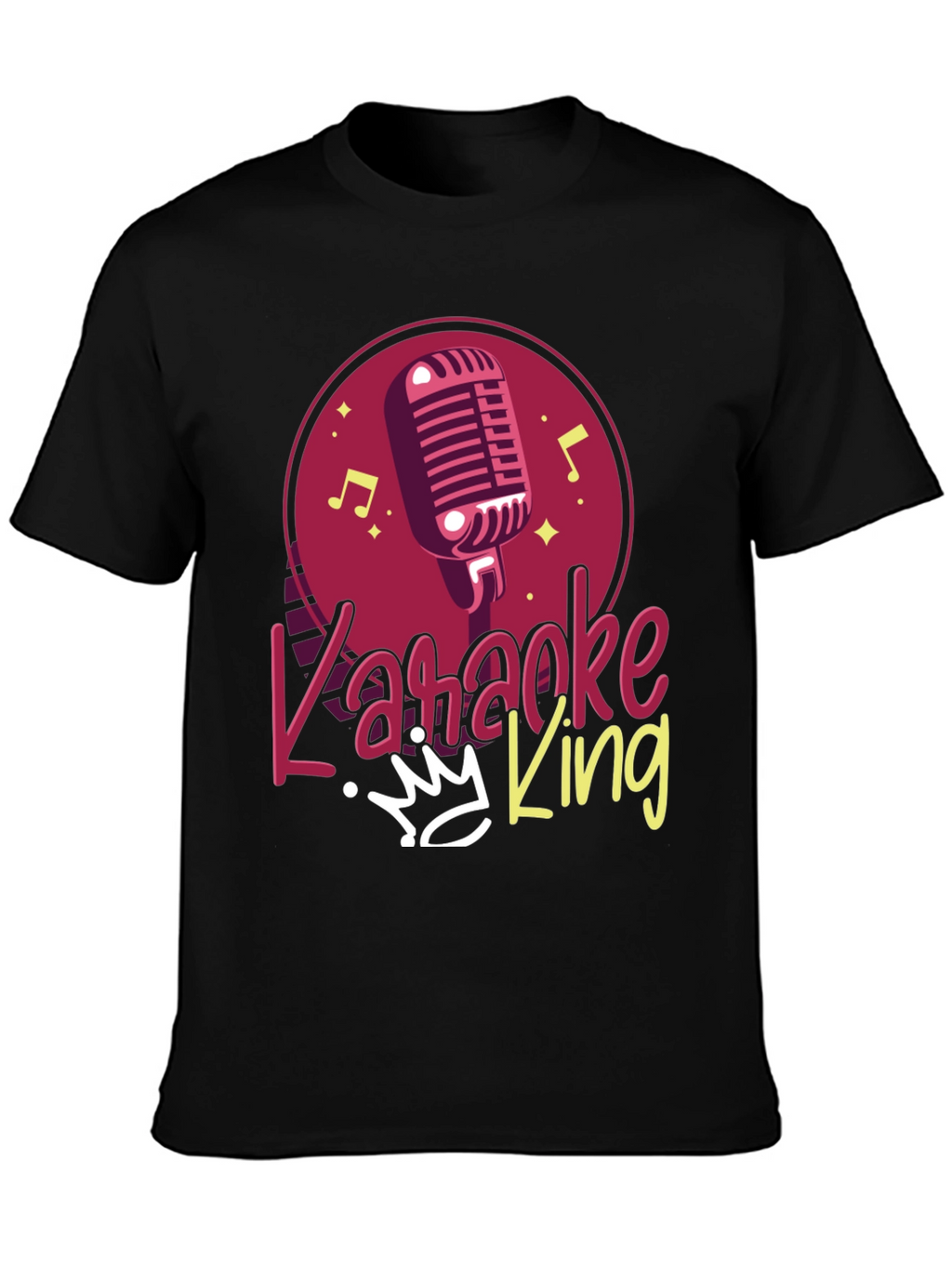 Karaoke King Black T-Shirt - Sing Your Heart Out!