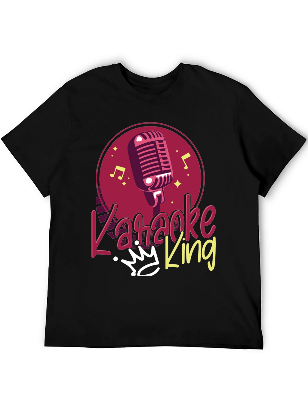 Karaoke King Black T-Shirt - Sing Your Heart Out!