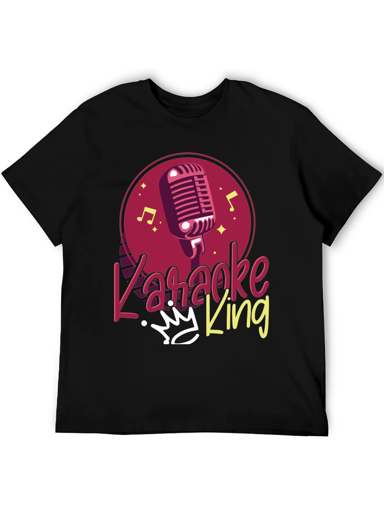Karaoke King Black T-Shirt - Sing Your Heart Out!