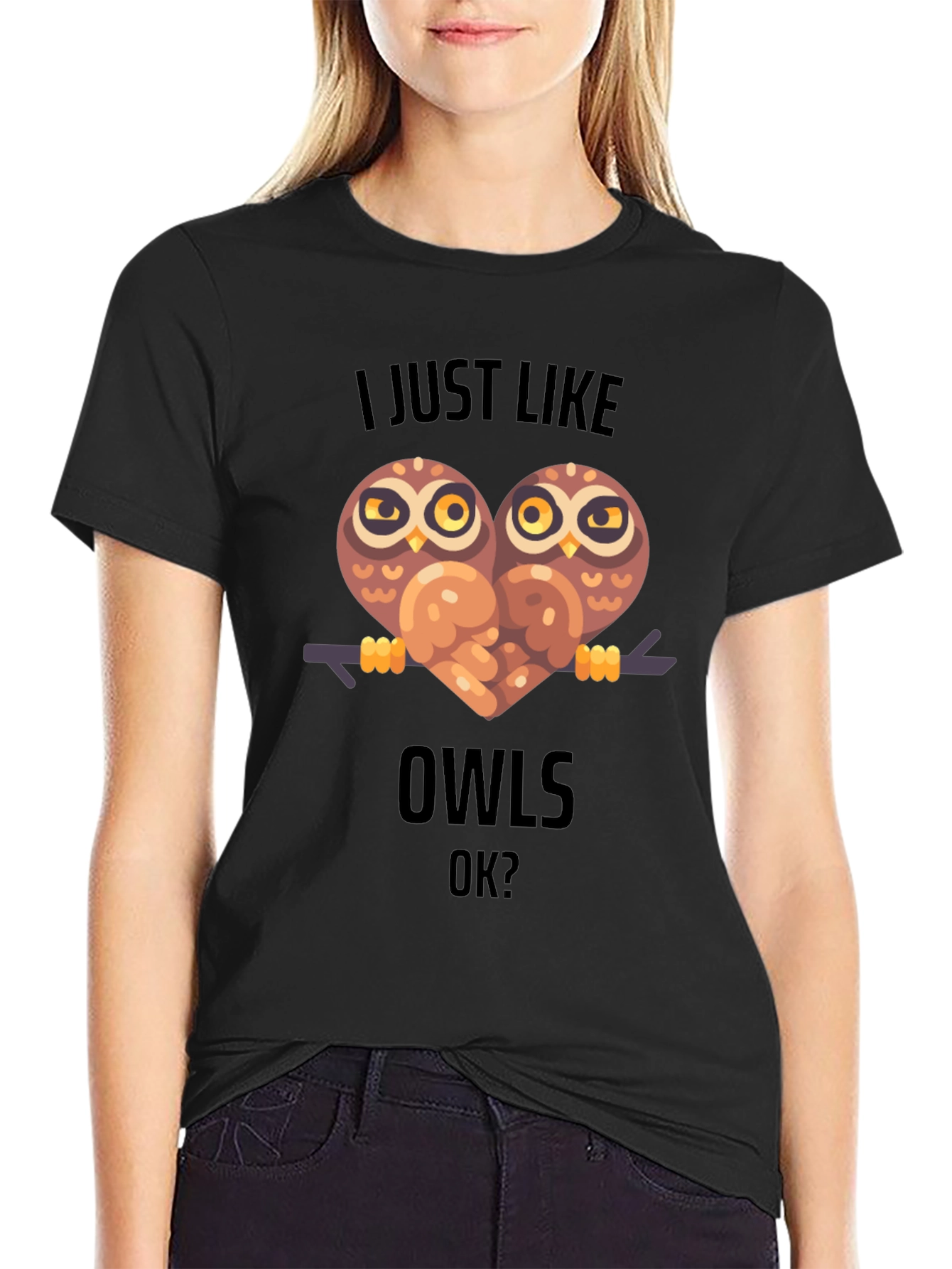 I Just Like Owls T-Shirt Cute Animal Graphic Tee