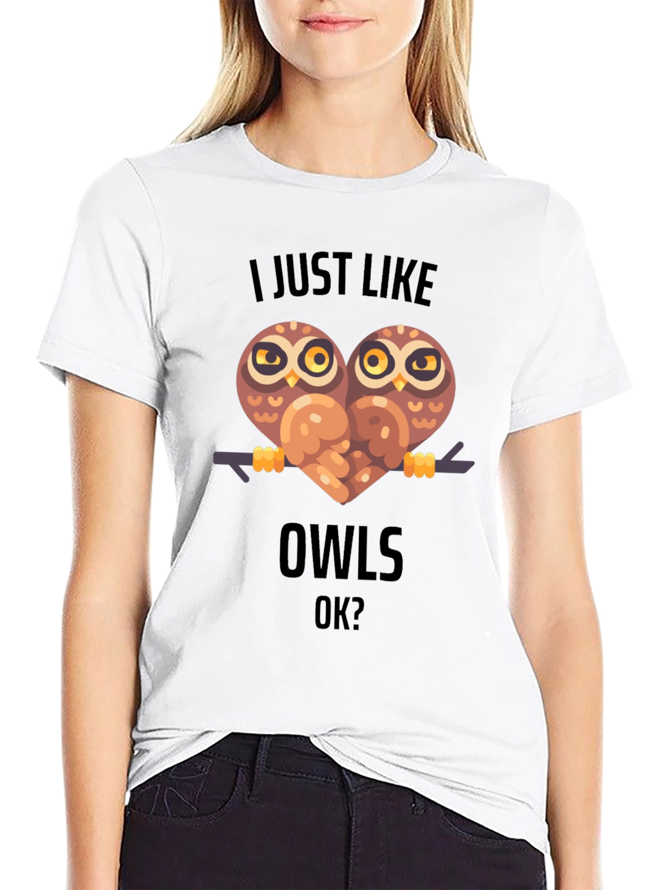 I Just Like Owls T-Shirt Cute Animal Graphic Tee