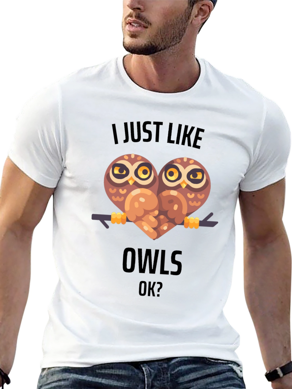 I Just Like Owls T-Shirt Cute Animal Graphic Tee
