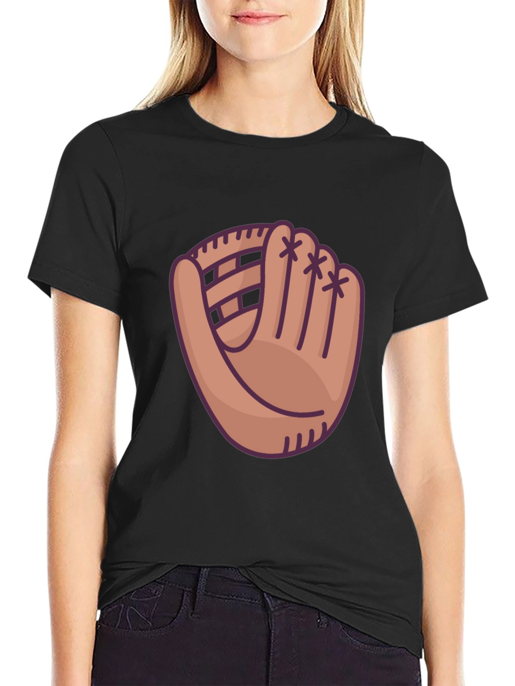 Baseball Glove Graphic T-Shirt - Sporty Casual Wear